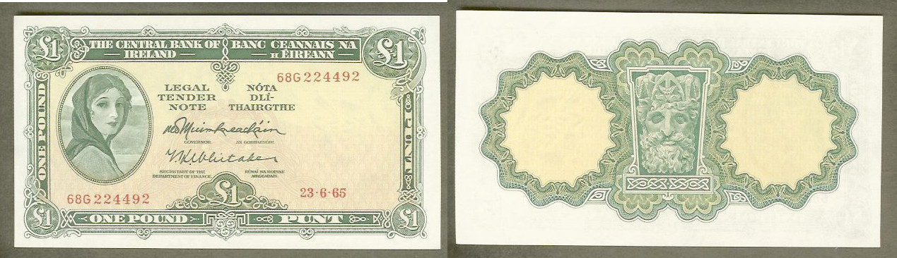 Ireland Republic £1 1965 Pick 64a Unc
